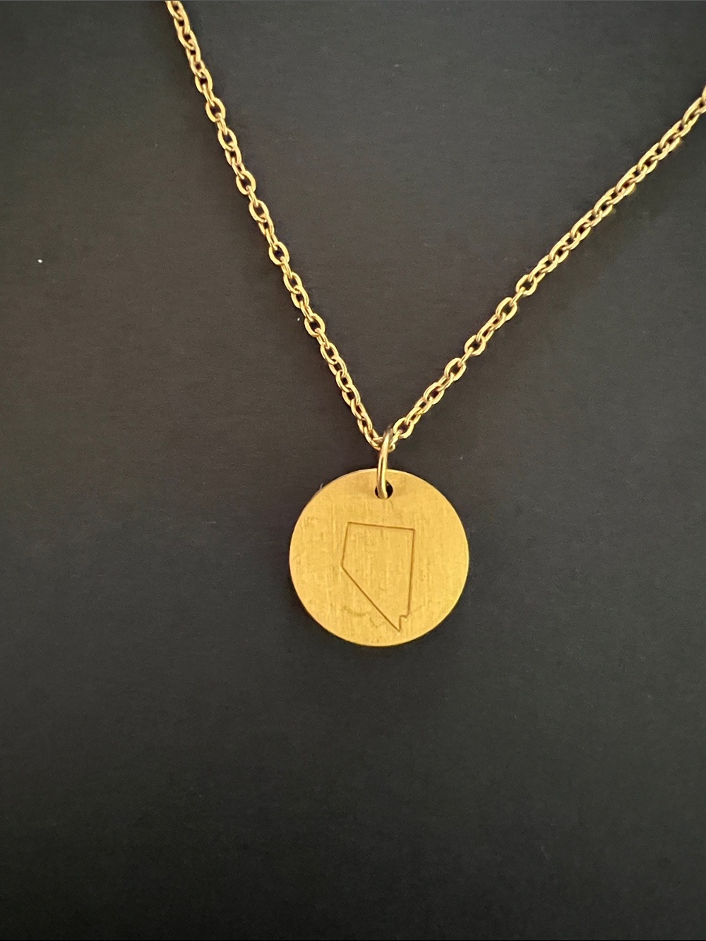 Victoria Emerson Gold Round Nevada Pendant Necklace